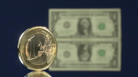 Euro dollar blur fall Stock Footage 110575
