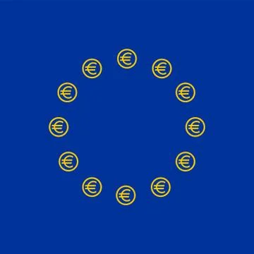 Euro dollar pattern tile Stock Illustration