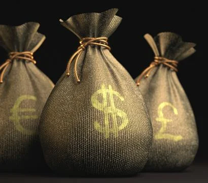 Euro dollar pound Stock Illustration