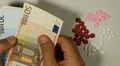 Euro EUR, Counting Drugs and Money, Health Care, Colorful Pills HD Footage