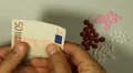 Euro EUR, Counting Drugs and Money, Health Care, Colorful Pills HD Footage