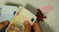 Euro EUR, Counting Drugs and Money, Health Care, Colorful Pills HD Footage