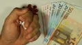 Euro EUR, Counting Drugs and Money, Health Care, Colorful Pills HD Footage