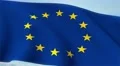 Euro Europe Flag Closeup Waving Against Blue Sky Eurozone EU European Union 4k 4k or 4k+ Resolution