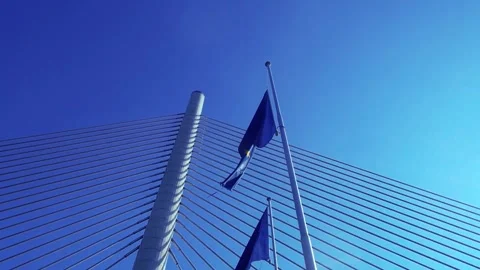 Euro flag 2 Stock Footage 308195458