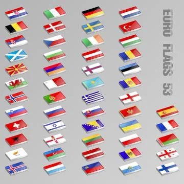 Euro flags Stock Illustration