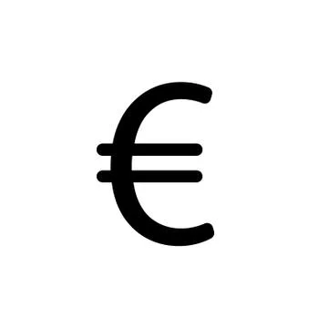 Euro flat icon. Vector illustration. symbol (sign) Illustrazione stock
