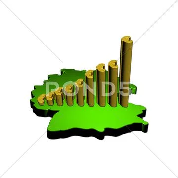 Euro graph on germany Stock Illustration