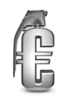Euro grenade silver イラスト素材