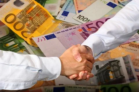 Euro handshake Stock Photos