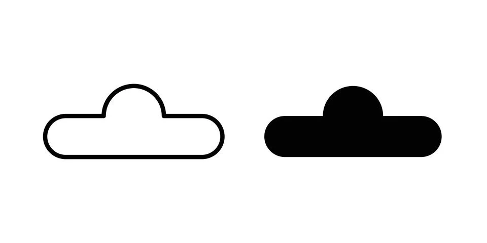 Euro hook icon solid, line, and editable vector set. Stock Illustration