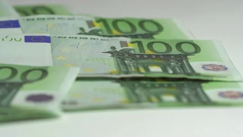 Euro Hundreds Stock Footage 82383996