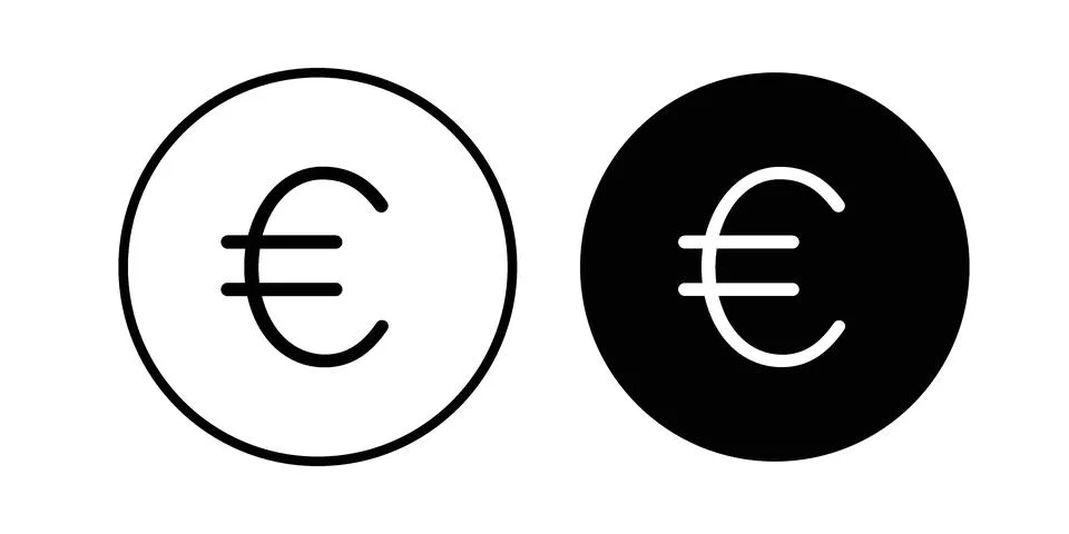 Euro icon graphic element. web icon set Stock Illustration