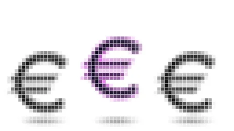 Euro icon. Looping. Stock Footage 61307343