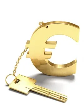 Euro key Stock Illustration