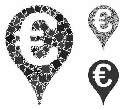Euro map pointer Composition Icon of Bumpy Items イラスト素材