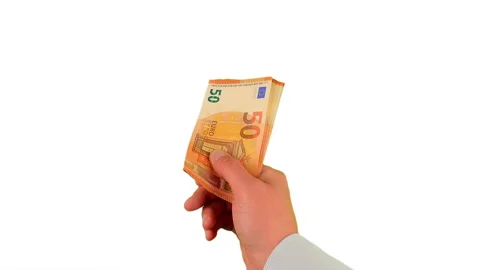 Euro money cash in hand Stock-Footage 88564191