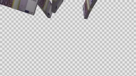 Euro Money Drop Swipe Stock Footage 63339953