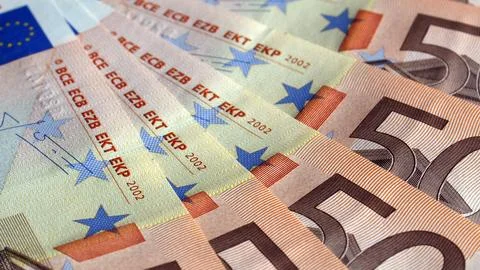 Euro note Foto stock