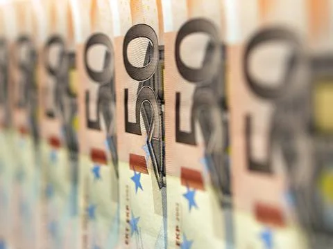 Euro note Foto stock