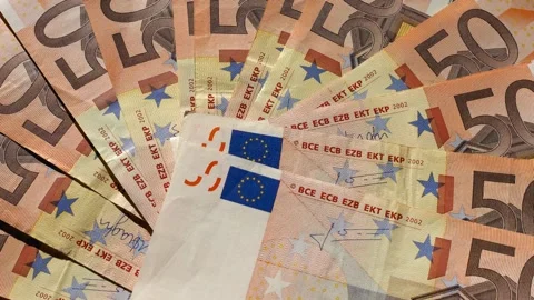Euro notes, European Union Stock Footage 141805375