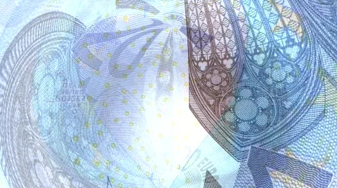 Euro notes Stock Footage 643994