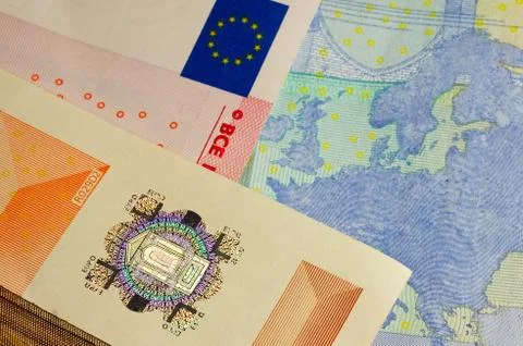 Euro notes Stock Photos