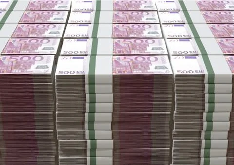Euro notes pile Illustrazione stock