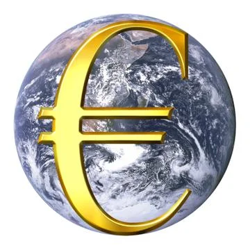 Euro over earth Stock Illustration