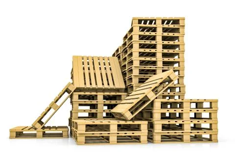 Euro palette stack Stockillustratie