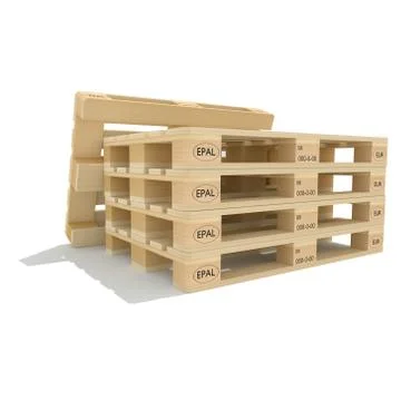 Euro pallet Stock Illustration