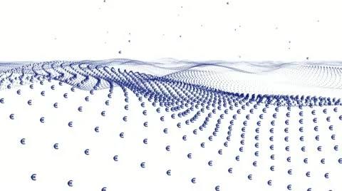 Euro particles Stock Footage 11516198