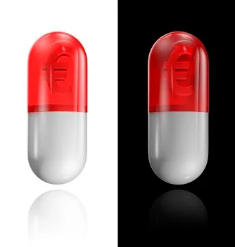 Euro pill Stock Illustration