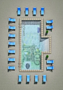 Euro pool Stock-Illustration