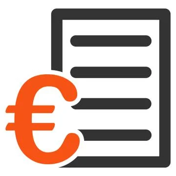 Euro Pricelist Icon Stock Illustration