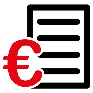 Euro Pricelist Icon Stock Illustration