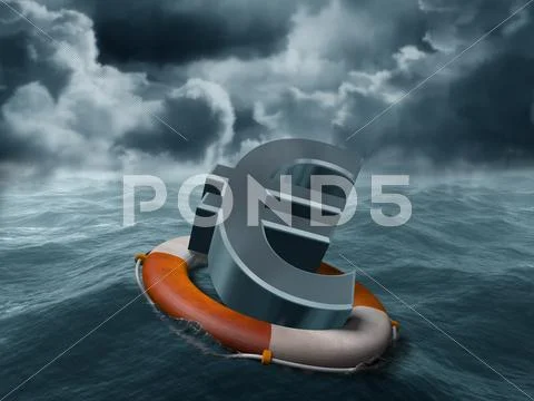 Euro rescue Stock Illustration