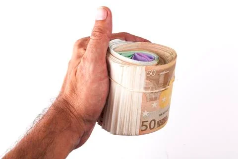 Euro roll Stock Photos