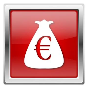 Euro sack icon Stock Illustration