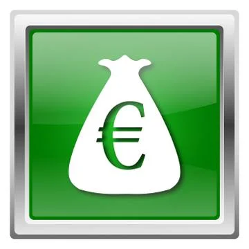 Euro sack icon Stock Illustration