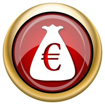 Euro sack icon Stockillustratie
