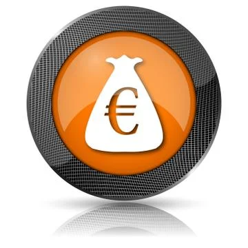 Euro sack icon Stock Illustration