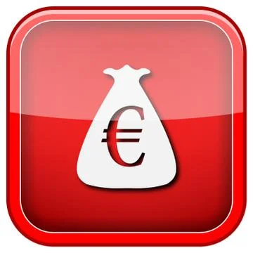 Euro sack icon Illustrazione stock