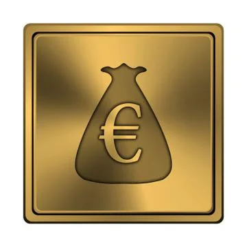 Euro sack icon Illustrazione stock