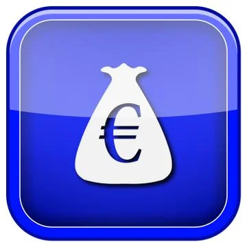 Euro sack icon Stock Illustration
