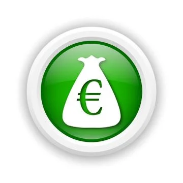 Euro sack icon Illustrazione stock