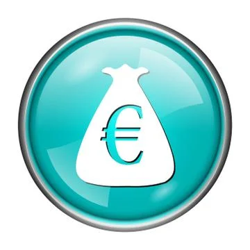 Euro sack icon Illustrazione stock