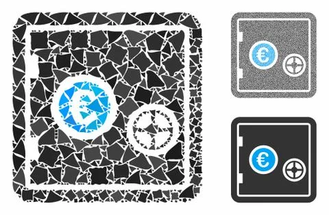 Euro safe Composition Icon of Ragged Elements イラスト素材