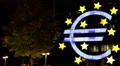 Euro Sign Frankfurt Illuminated Night Lights Front European Central Bank Germany HD Footage