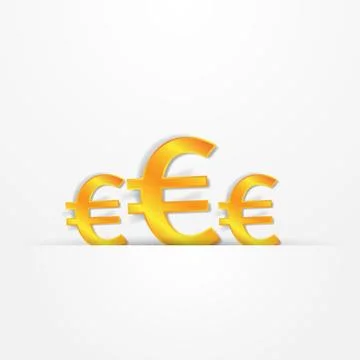 Euro sign presentation Stock Illustration